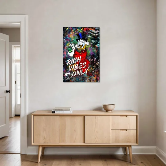 Rich Vibes Only - Canvas Wall Art - Coffee Table - 24x36