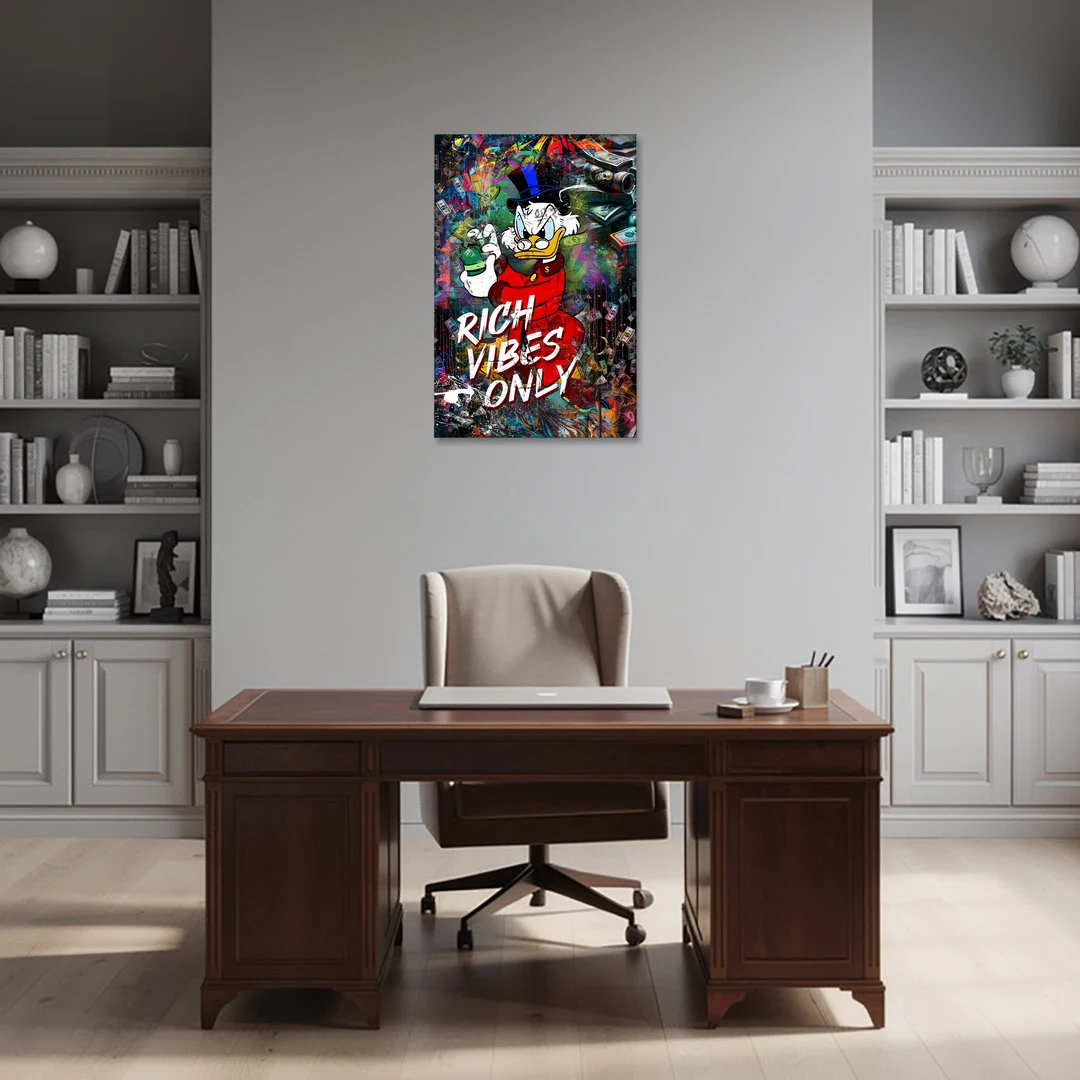 Rich Vibes Only - Canvas Wall Art - Office - 24x36