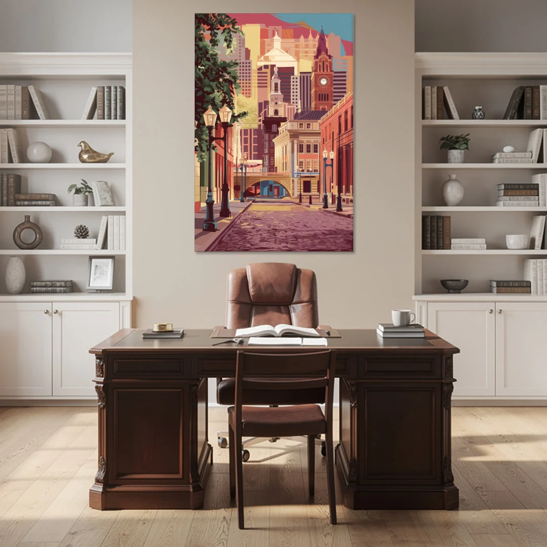 Richmond Historic District - Canvas Wall Art - Office - 40x60