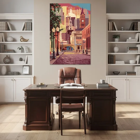 Richmond Historic District - Canvas Wall Art - Office - 40x60