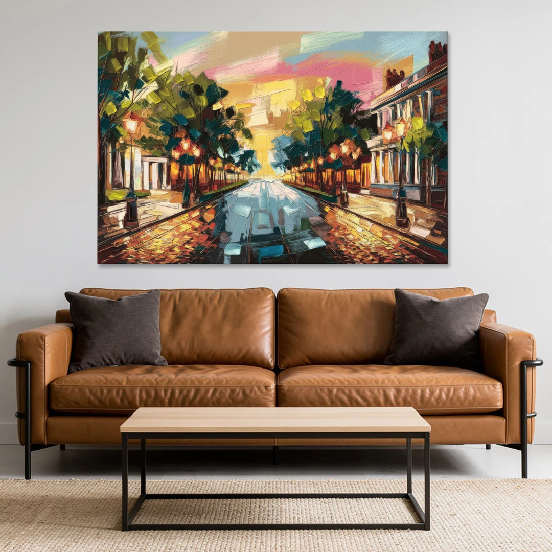 Richmond Monument Avenue - Canvas Wall Art - Sofa - 60x40