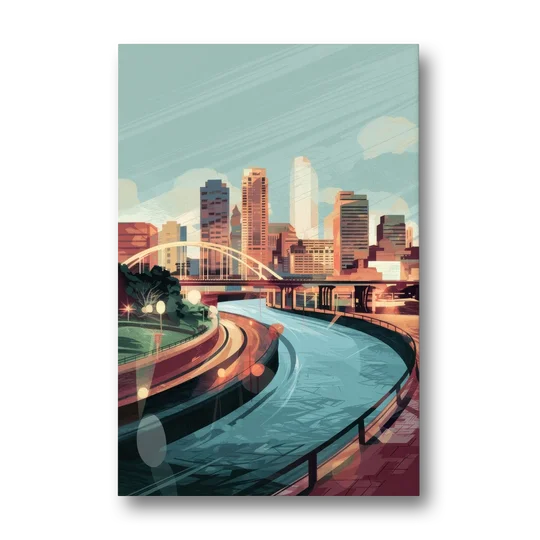 Richmond Riverfront Views - Canvas Wall Art - Front