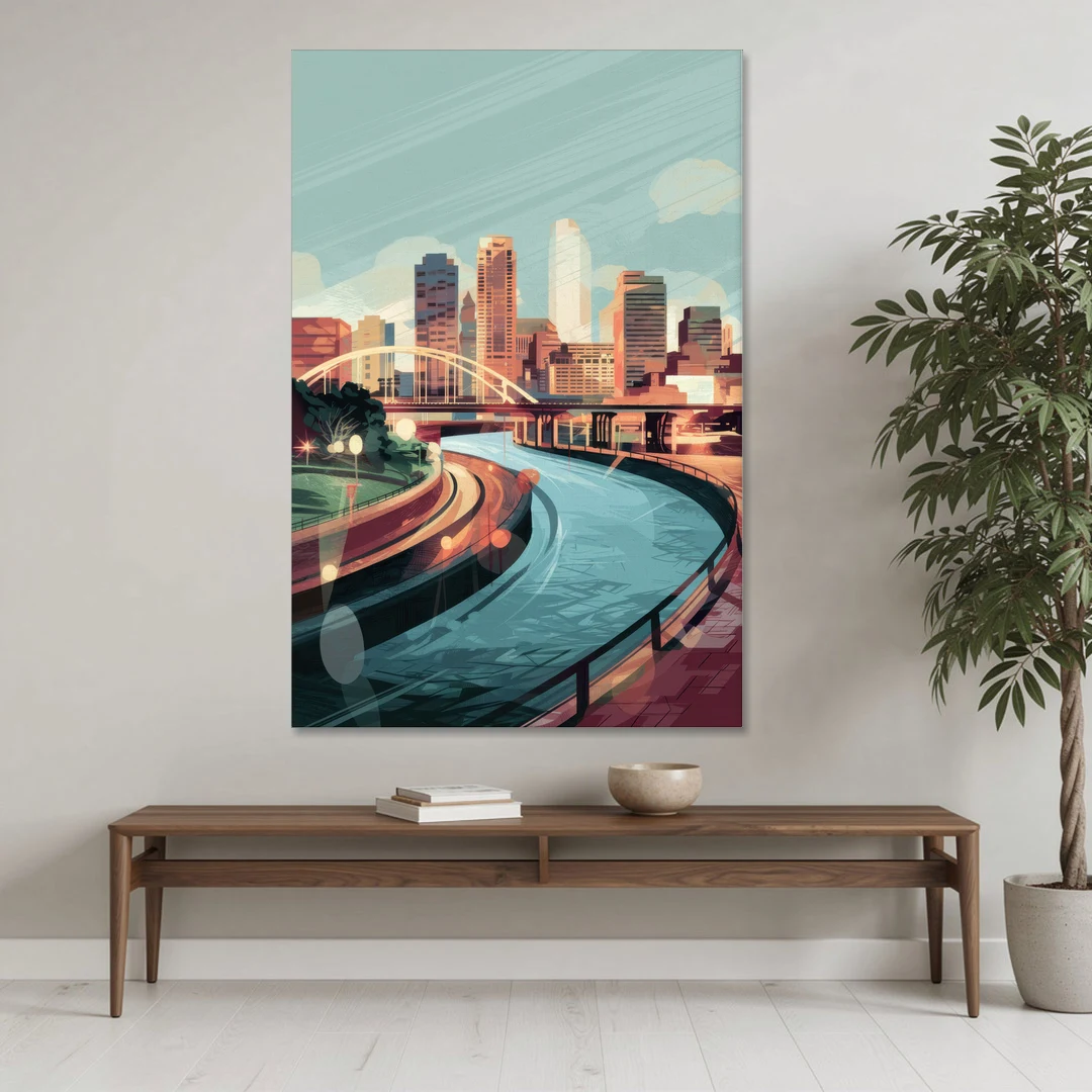 Richmond Riverfront Views - Canvas Wall Art - Coffee Table - 40x60
