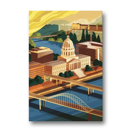 Richmond Virginia Capitals - Canvas Wall Art - Front