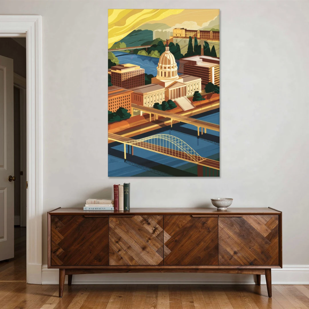 Richmond Virginia Capitals - Canvas Wall Art - Coffee Table - 40x60
