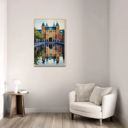Rijksmuseum Reflections - Oak Framed Canvas Wall Art - Sofa - 24x36