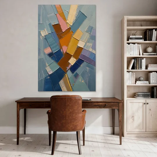 Rising Amber Planes for the Modern Office - Canvas Wall Art - Office - 40x60