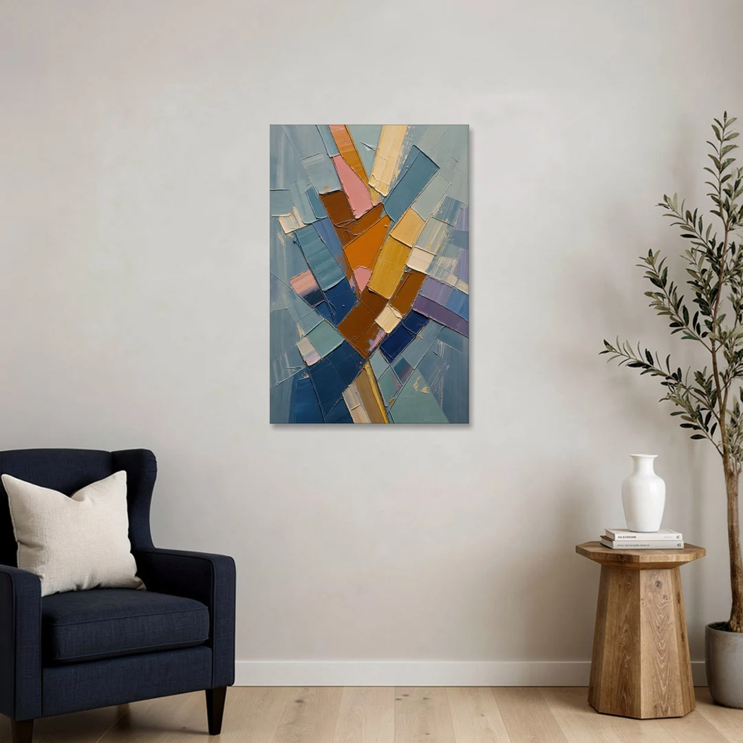 Rising Amber Planes for the Modern Office - Canvas Wall Art - Sofa - 24x36