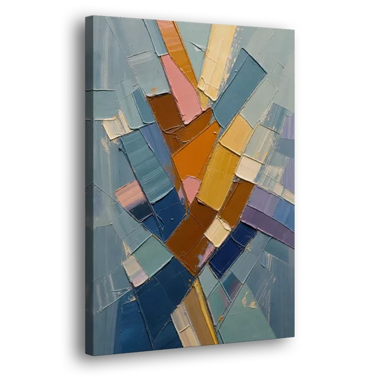 Rising Amber Planes for the Modern Office - Canvas Wall Art - Side