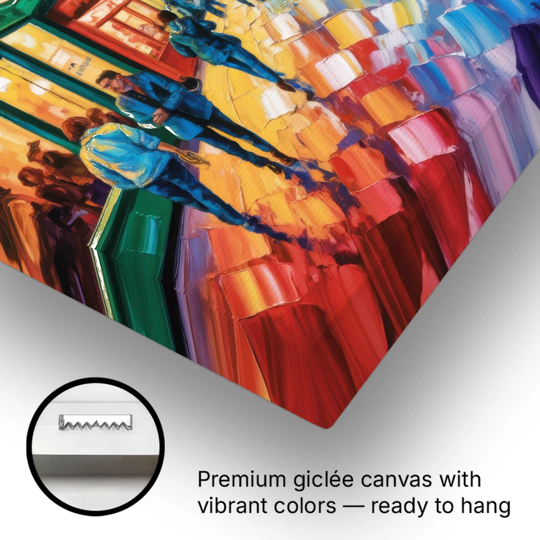Robson Street Vancouver - Canvas Wall Art - Gallery Wrap Corner