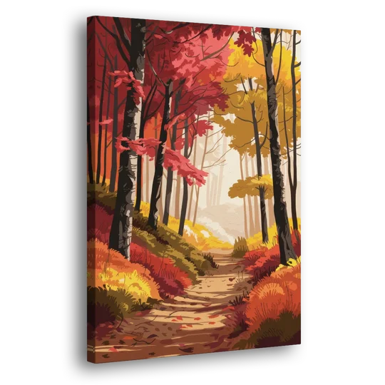 Rochester Autumn Foliage - Canvas Wall Art - Side