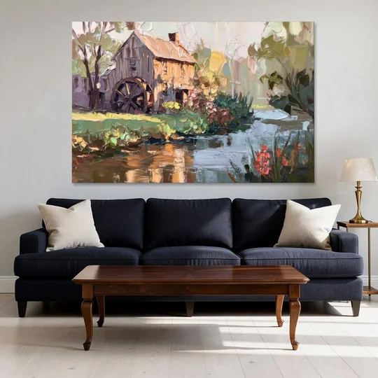 Rochester Flour Mill History - Canvas Wall Art - Sofa - 60x40