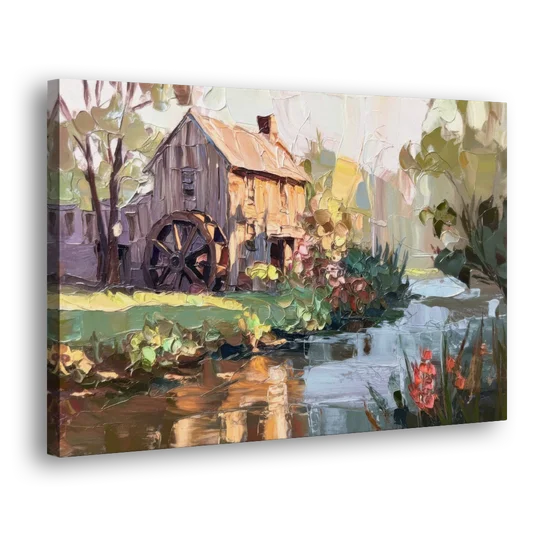 Rochester Flour Mill History - Canvas Wall Art - Side