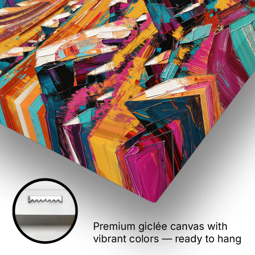 Expressive Rocky Mountain Tundra Storm - Canvas Wall Art - Gallery Wrap Corner
