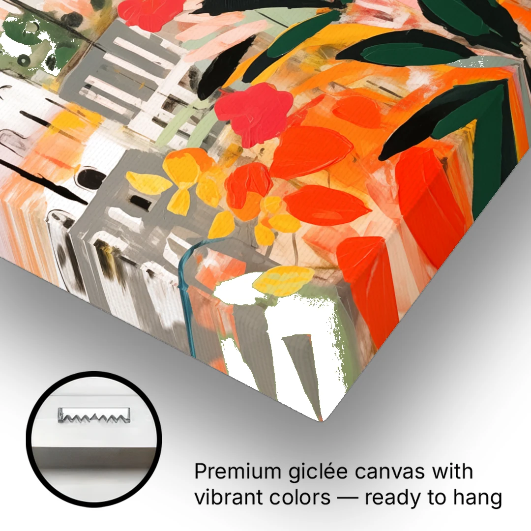 Rome Painting Under a Yellow Sun - Canvas Wall Art - Gallery Wrap Corner