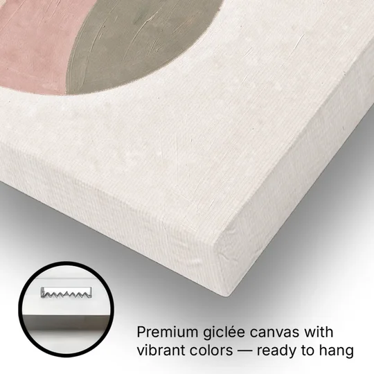 Round Window Landscape with Low Rust Sun - Canvas Wall Art - Gallery Wrap Corner