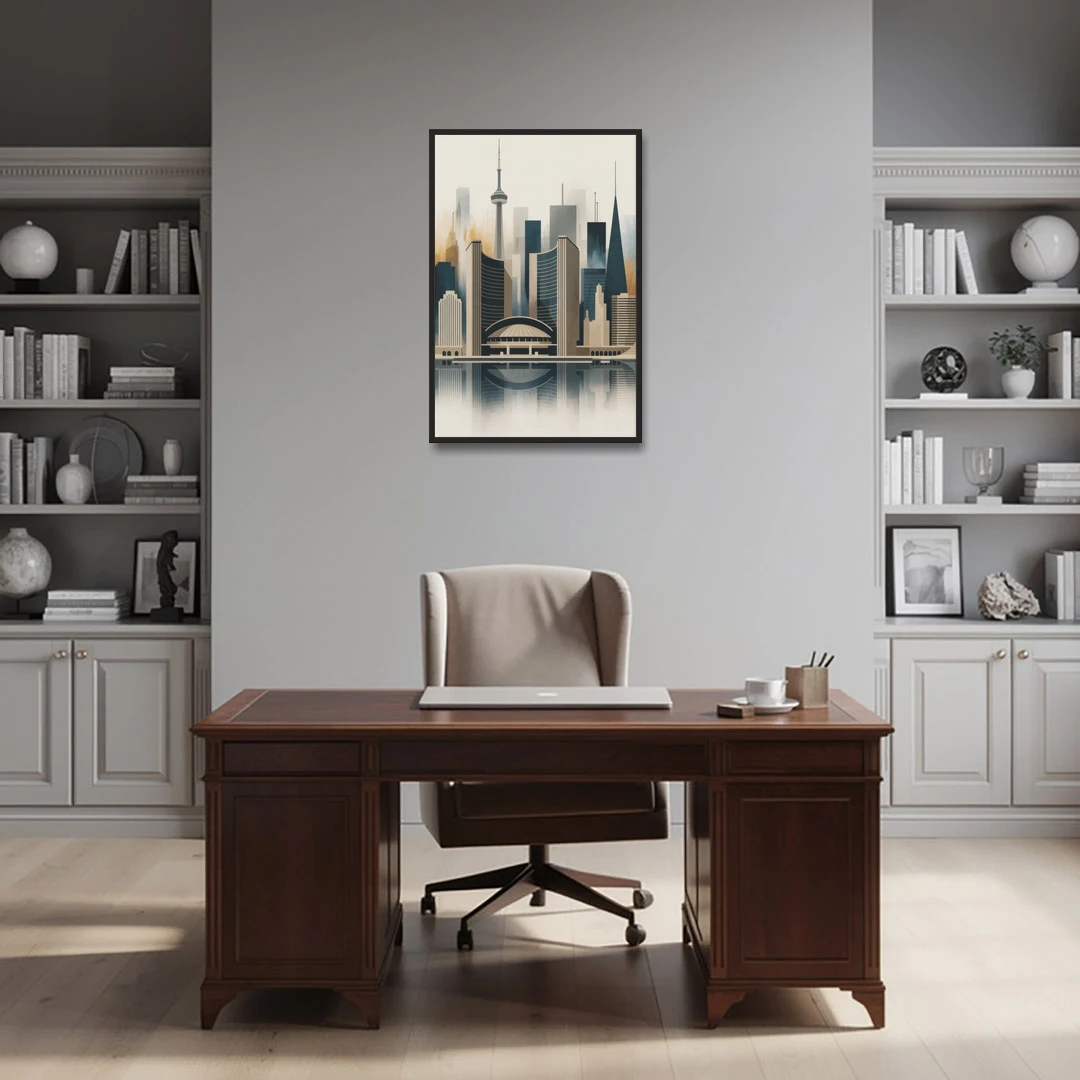Royal Ontario Museum - Black Framed Canvas Wall Art - Office - 24x36