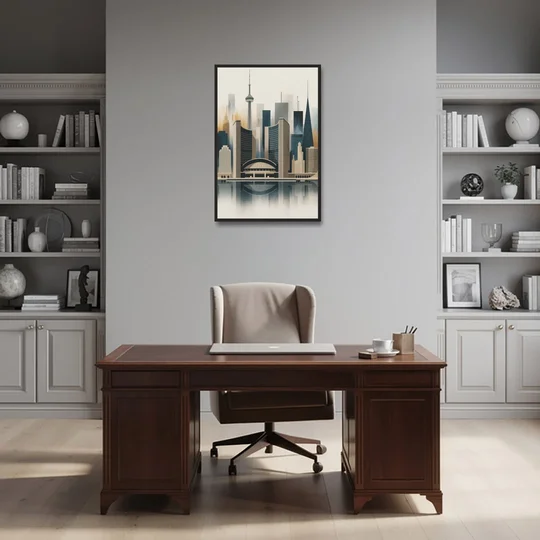 Royal Ontario Museum - Black Framed Canvas Wall Art - Office - 24x36
