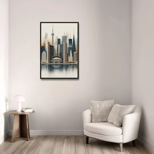 Royal Ontario Museum - Black Framed Canvas Wall Art - Sofa - 24x36