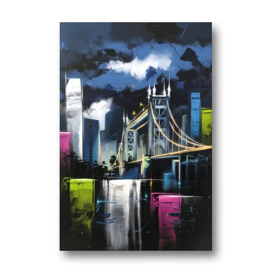 Sacramento Urban Street Art - Canvas Wall Art - Front