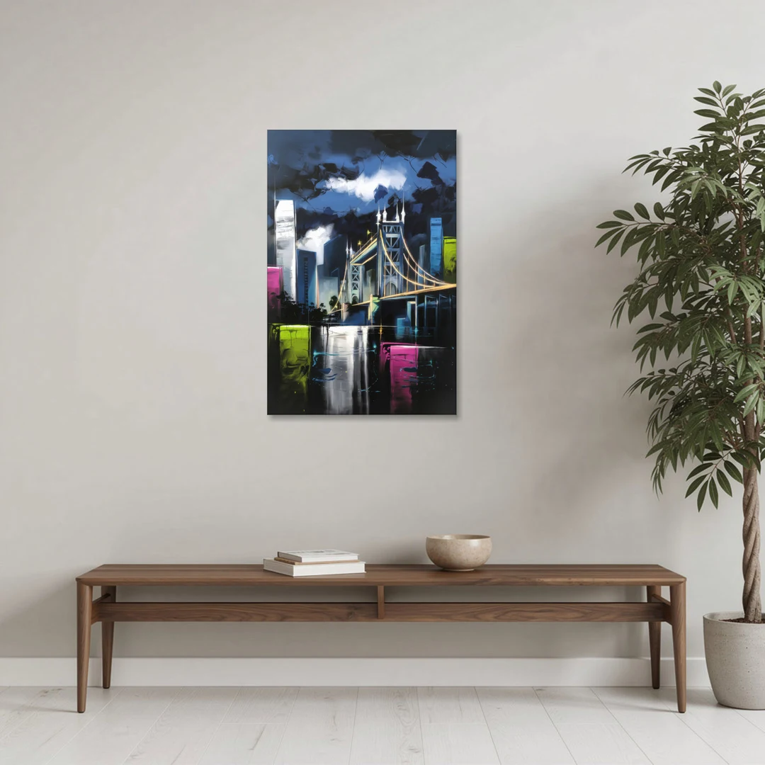 Sacramento Urban Street Art - Canvas Wall Art - Coffee Table - 24x36