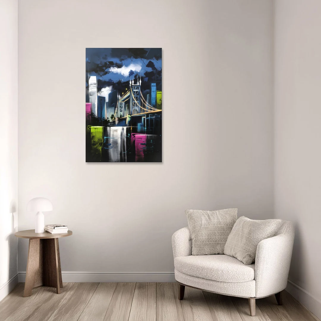 Sacramento Urban Street Art - Canvas Wall Art - Sofa - 24x36