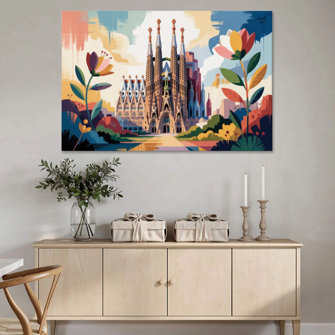 Sagrada Familia Splendor - Canvas Wall Art - Coffee Table - 60x40