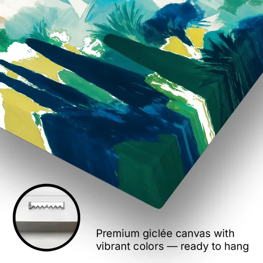 Sailboat Wall Art with Cypress Trees - Canvas Wall Art - Gallery Wrap Corner