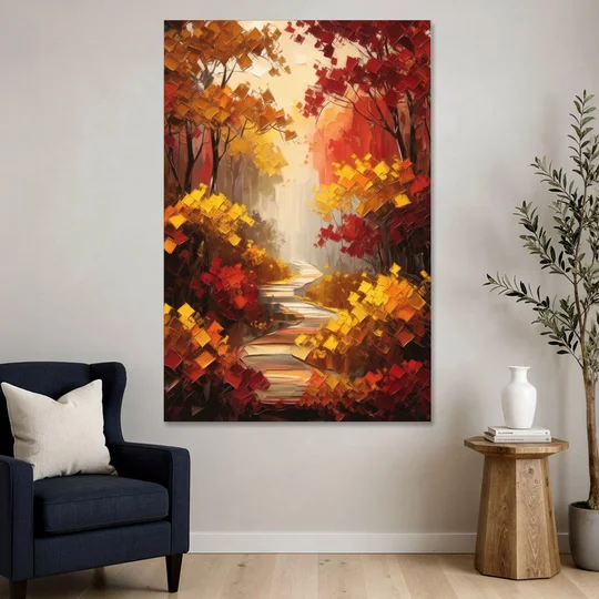 Salem Autumn Forest - Canvas Wall Art - Sofa - 40x60