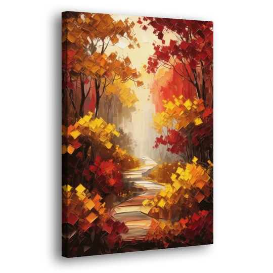Salem Autumn Forest - Canvas Wall Art - Side