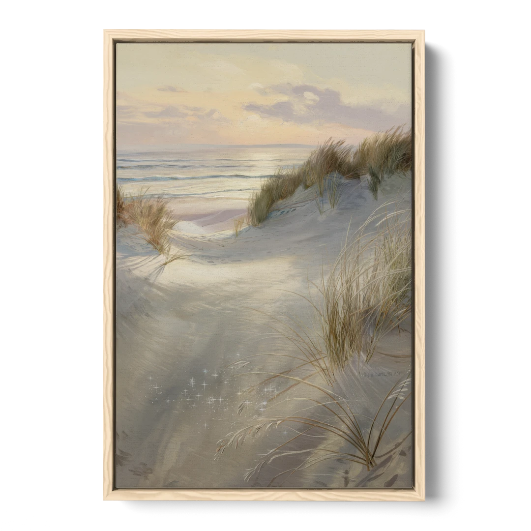 Salem Coastal Charm - Oak Framed Canvas Wall Art - Front