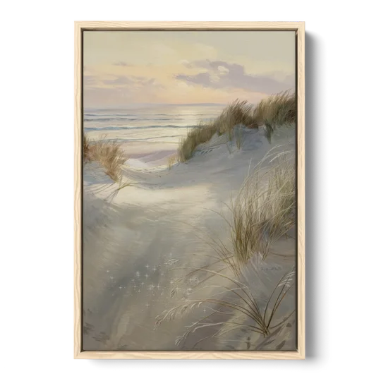 Salem Coastal Charm - Oak Framed Canvas Wall Art - Front