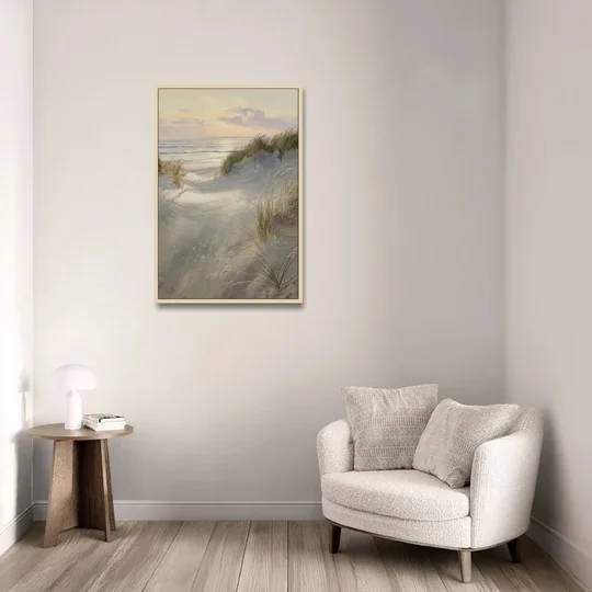 Salem Coastal Charm - Oak Framed Canvas Wall Art - Sofa - 24x36