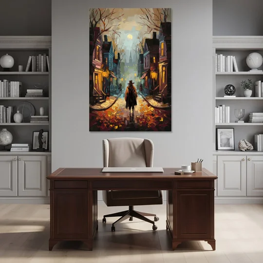 Salem Historic Downtown - Canvas Wall Art - Office - 40x60