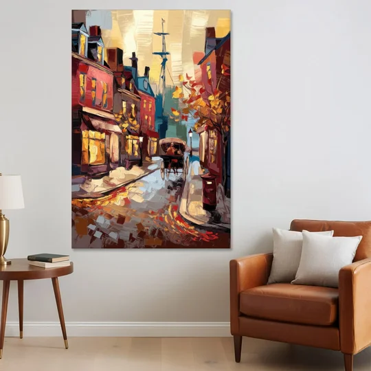 Salem New England Streets - Canvas Wall Art - Sofa - 40x60