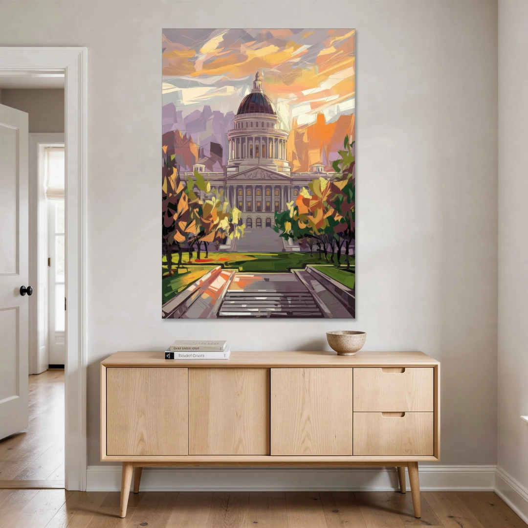 Salt Lake City Capitol Building - Canvas Wall Art - Coffee Table - 40x60