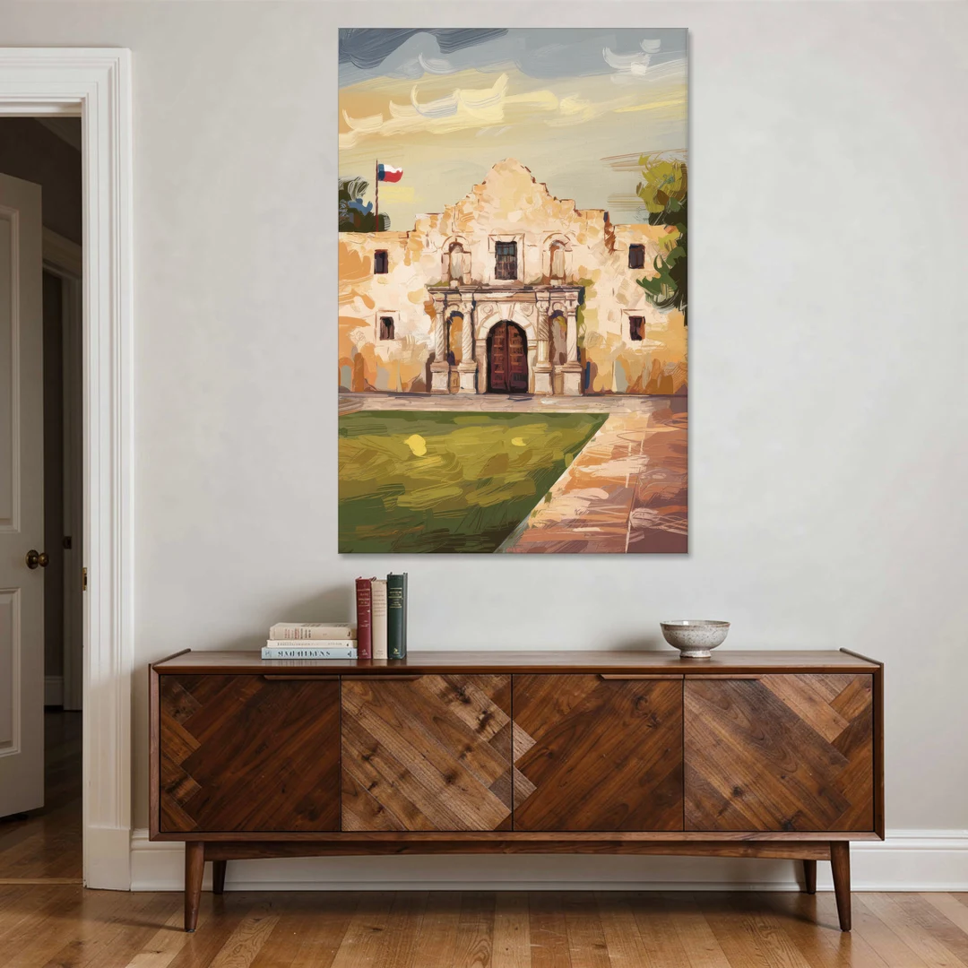 San Antonio Alamo Tribute - Canvas Wall Art - Coffee Table - 40x60