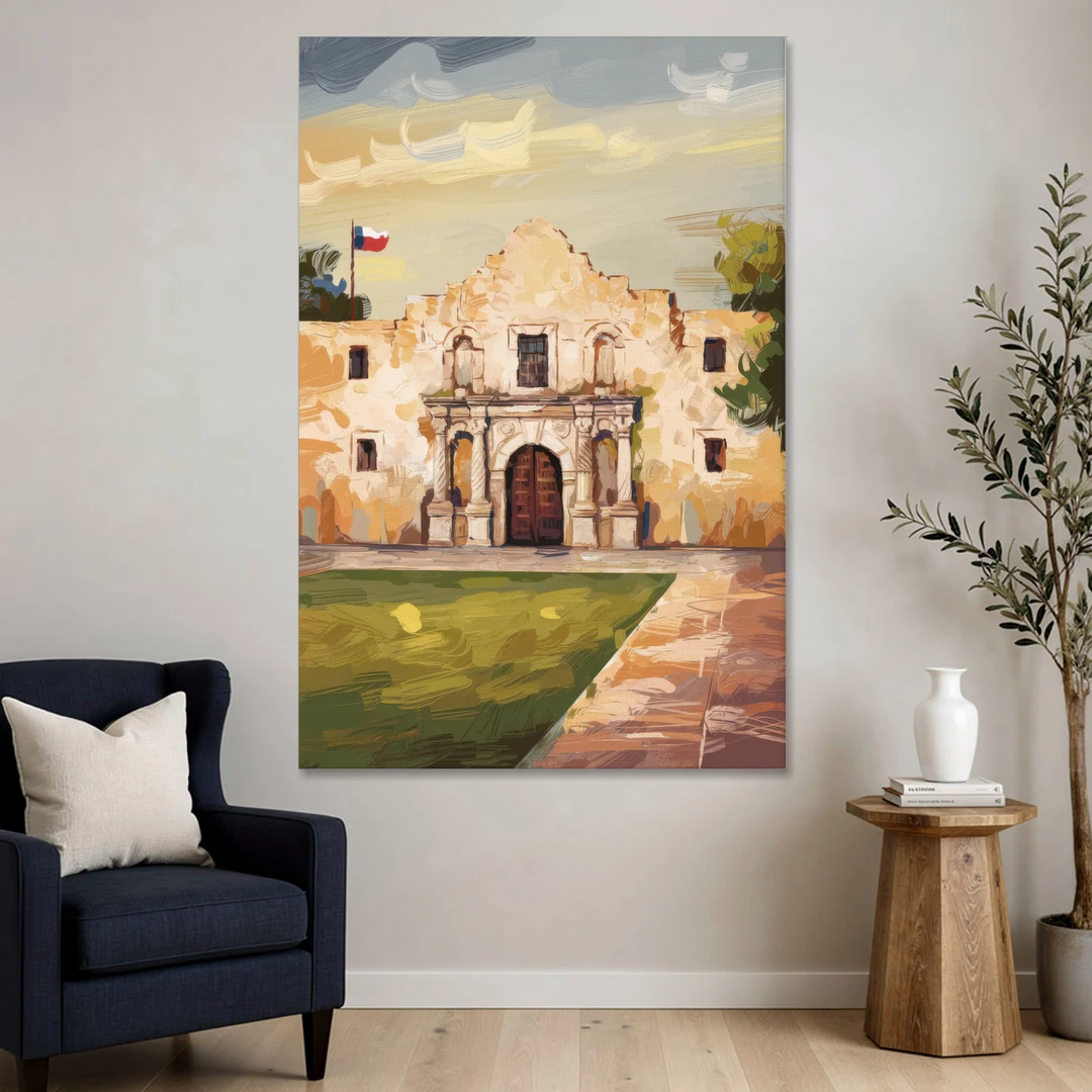 San Antonio Alamo Tribute - Canvas Wall Art - Sofa - 40x60