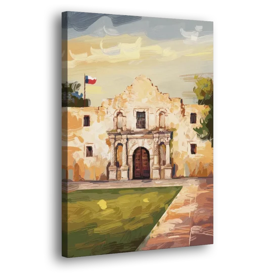 San Antonio Alamo Tribute - Canvas Wall Art - Side