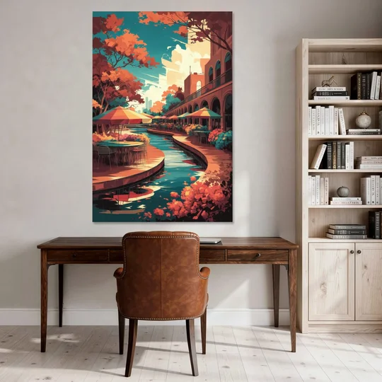San Antonio Cultural Heritage - Canvas Wall Art - Office - 40x60