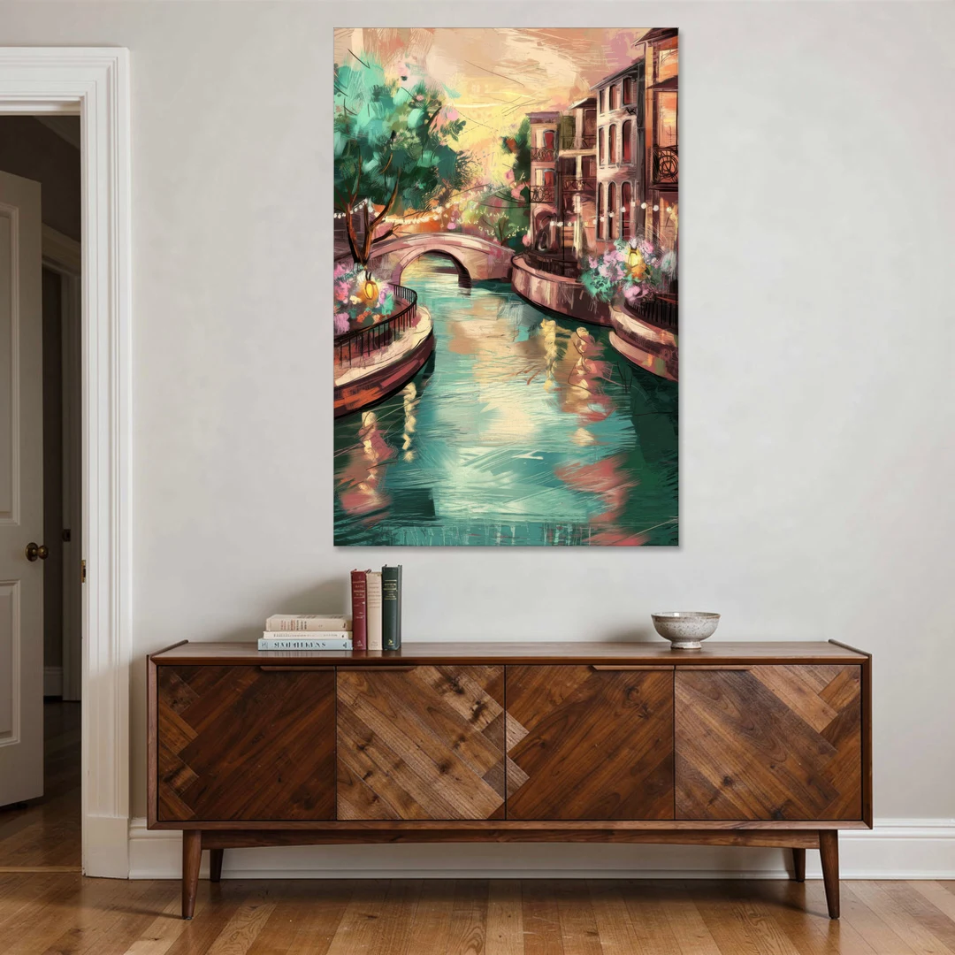 San Antonio Scenic Riverwalk - Canvas Wall Art - Coffee Table - 40x60