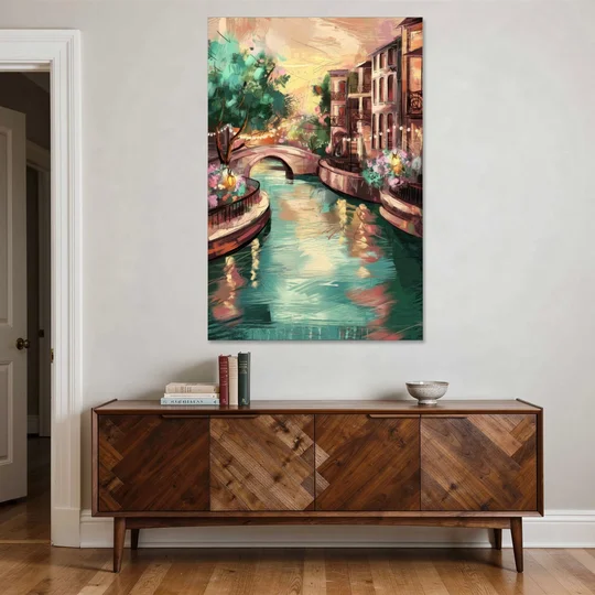 San Antonio Scenic Riverwalk - Canvas Wall Art - Coffee Table - 40x60