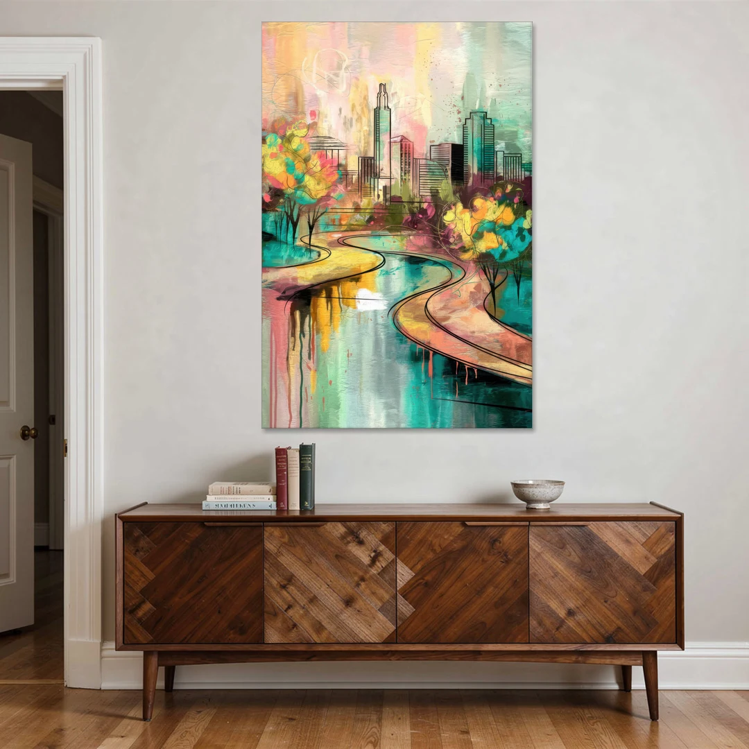 San Antonio Urban Street Art - Canvas Wall Art - Coffee Table - 40x60