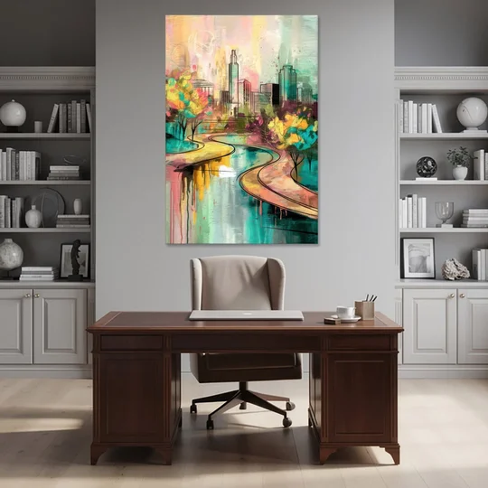 San Antonio Urban Street Art - Canvas Wall Art - Office - 40x60