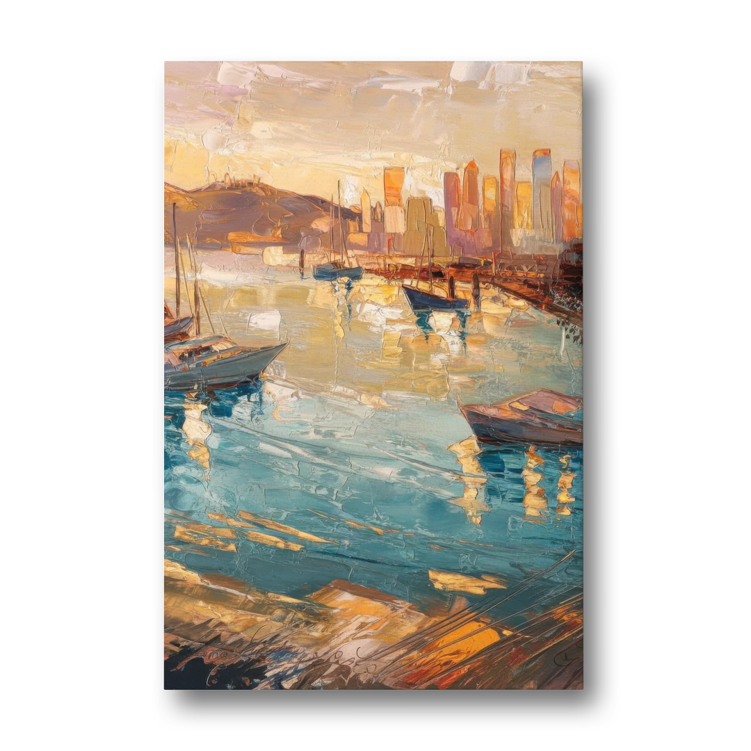 San Diego Harbor View Coastal - Canvas Wall Art - Front