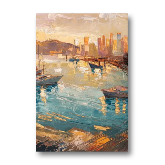 San Diego Harbor View Coastal - Canvas Wall Art - Front
