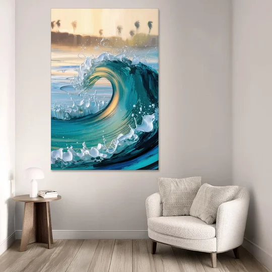 San Diego Ocean Waves - Canvas Wall Art - Sofa - 40x60