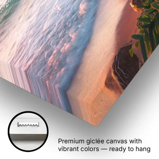 San Diego Pacific Beach Vibes - Canvas Wall Art - Gallery Wrap Corner