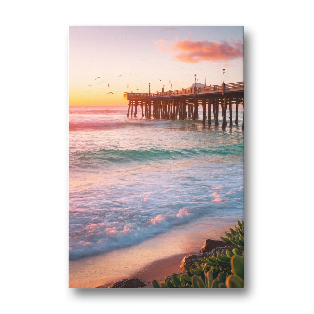 San Diego Pacific Beach Vibes - Canvas Wall Art - Front