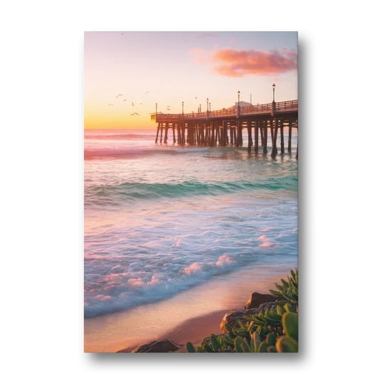 San Diego Pacific Beach Vibes - Canvas Wall Art - Front